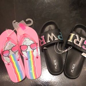 Brand new slipper slides for girls